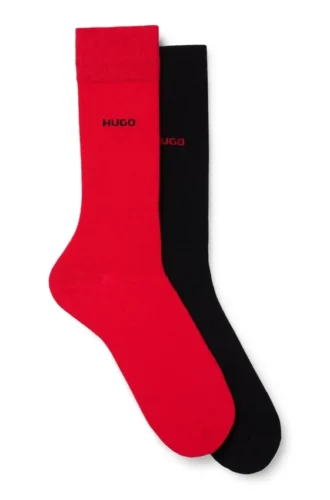 Two-pack of crew-length logo socks
