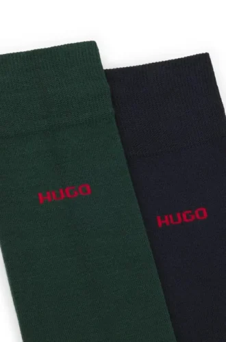 Two-pack of crew-length logo socks