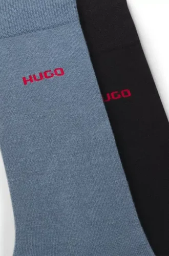 Two-pack of crew-length logo socks