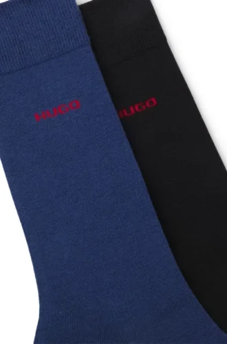 Two-pack of crew-length logo socks