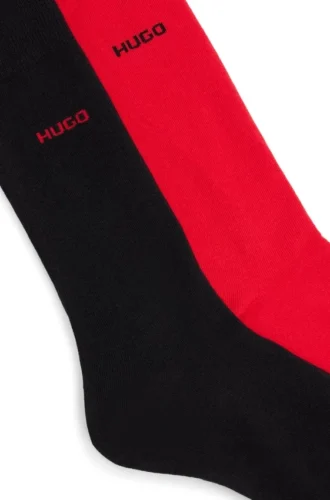 Two-pack of crew-length logo socks