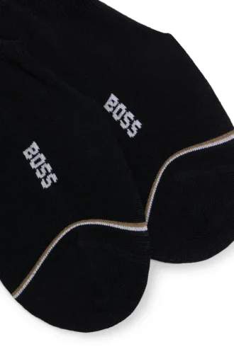 Two-pack of invisible socks in a cotton blend