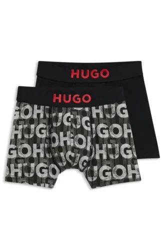 Two-pack of kids’ boxer briefs in stretch cotton