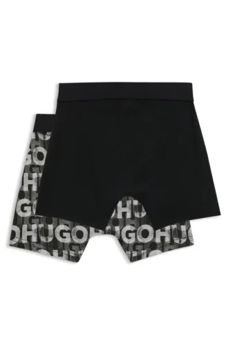 Two-pack of kids’ boxer briefs in stretch cotton