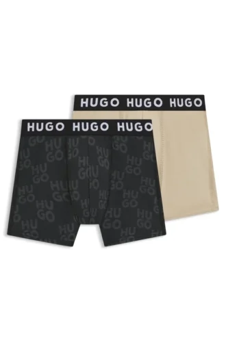 Two-pack of kids’ boxers in stretch cotton