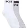 Two-pack of kids’ socks with signature stripe and logo