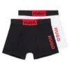 Two-pack of kids’ stretch-cotton boxer shorts with branding
