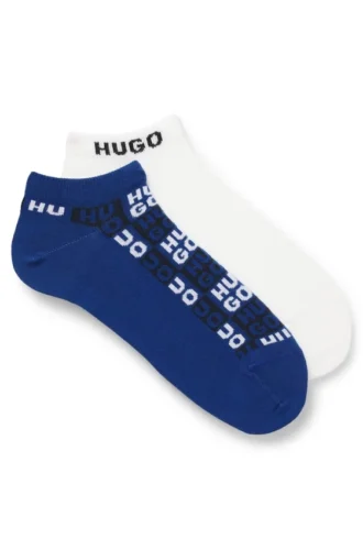 Two-pack of logo socks in an ankle length