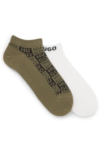 Two-pack of logo socks in an ankle length