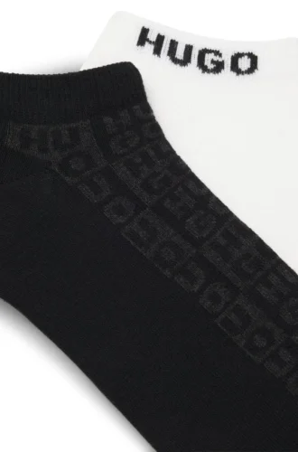 Two-pack of logo socks in an ankle length