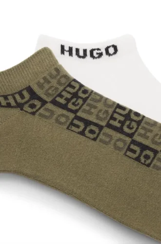 Two-pack of logo socks in an ankle length