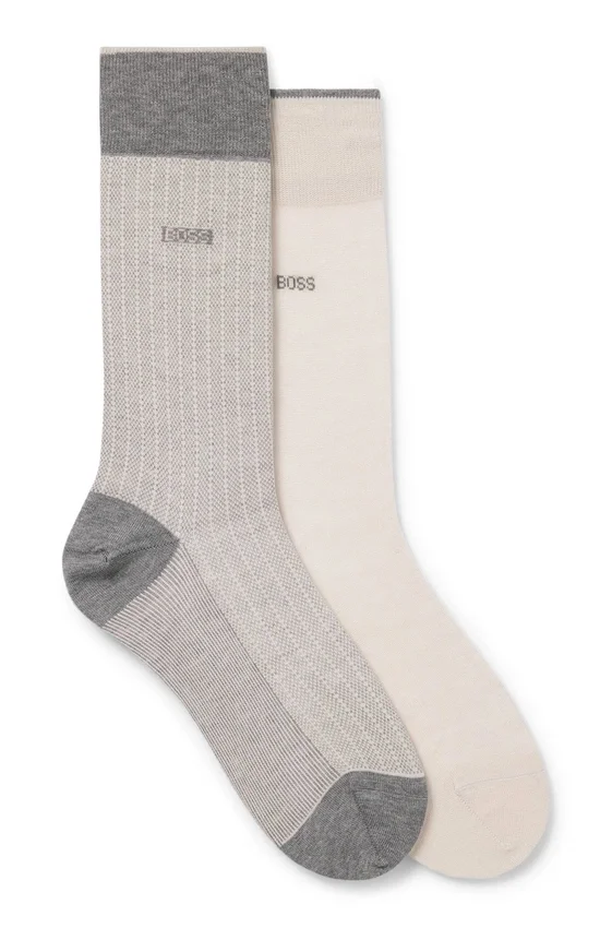 Two-pack of mercerised-cotton socks in a regular length Two-pack of mercerised-cotton socks in a regular length