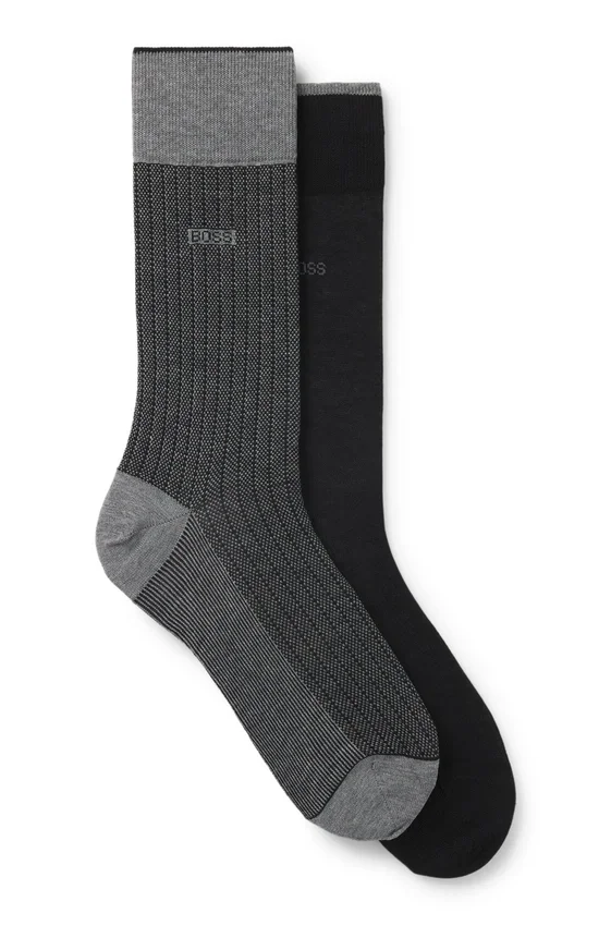 Two-pack of mercerised-cotton socks in a regular length Two-pack of mercerised-cotton socks in a regular length