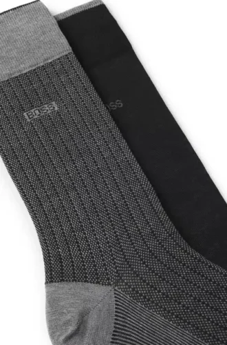 Two-pack of mercerised-cotton socks in a regular length