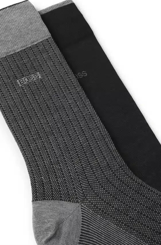 Two-pack of mercerised-cotton socks in a regular length Two-pack of mercerised-cotton socks in a regular length