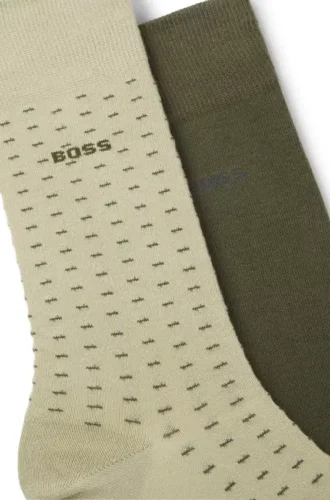 Two-pack of regular-length cotton-blend socks