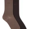 Two-pack of regular-length socks in a mercerised-cotton blend