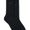 Two-pack of regular-length socks in a mercerised-cotton blend