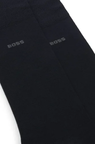 Two-pack of regular-length socks in a mercerised-cotton blend