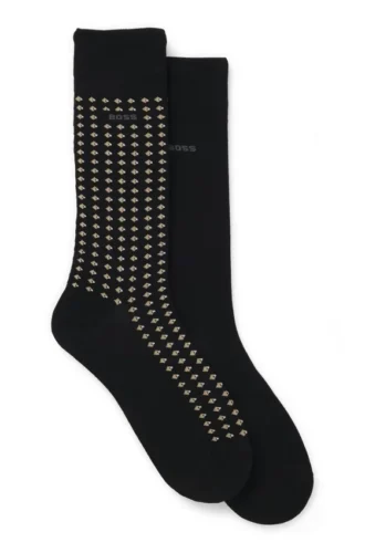 Two-pack of regular-length socks with mercerised cotton