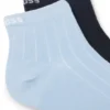 Two-pack of ribbed cotton-blend short socks
