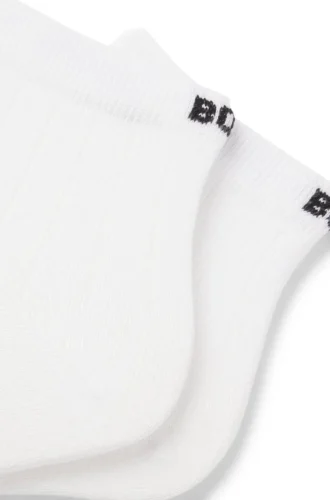 Two-pack of ribbed cotton-blend short socks