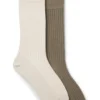Two-pack of ribbed socks in a regular length