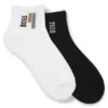 Two-pack of short-length socks with logo details