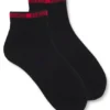 Two-pack of short-length socks with logo tape Two-pack of short-length socks with logo tape