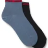Two-pack of short-length socks with logo tape Two-pack of short-length socks with logo tape