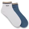 Two-pack of short socks with signature-stripe cuffs