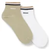 Two-pack of short socks with signature-stripe cuffs