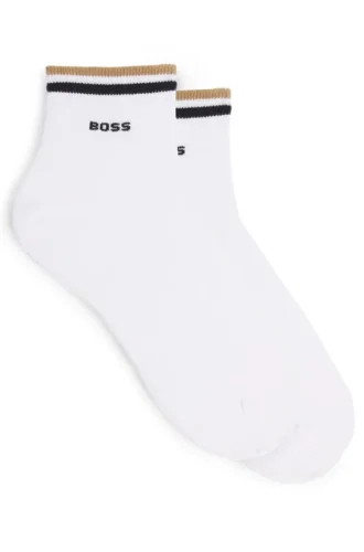 Two-pack of short socks with signature-stripe cuffs