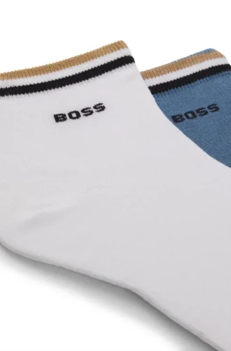 Two-pack of short socks with signature-stripe cuffs