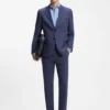 Two-piece extra-slim-fit suit in patterned fabric