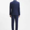 Two-piece extra-slim-fit suit in patterned fabric