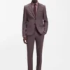 Two-piece extra-slim-fit suit in wool-blend poplin Two-piece extra-slim-fit suit in wool-blend poplin
