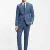 Two-piece extra-slim-fit suit in wool-blend poplin Two-piece extra-slim-fit suit in wool-blend poplin