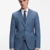 Two-piece extra-slim-fit suit in wool-blend poplin Two-piece extra-slim-fit suit in wool-blend poplin