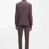 Two-piece extra-slim-fit suit in wool-blend poplin Two-piece extra-slim-fit suit in wool-blend poplin