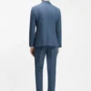 Two-piece extra-slim-fit suit in wool-blend poplin Two-piece extra-slim-fit suit in wool-blend poplin