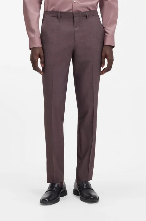 Two-piece extra-slim-fit suit in wool-blend poplin Two-piece extra-slim-fit suit in wool-blend poplin