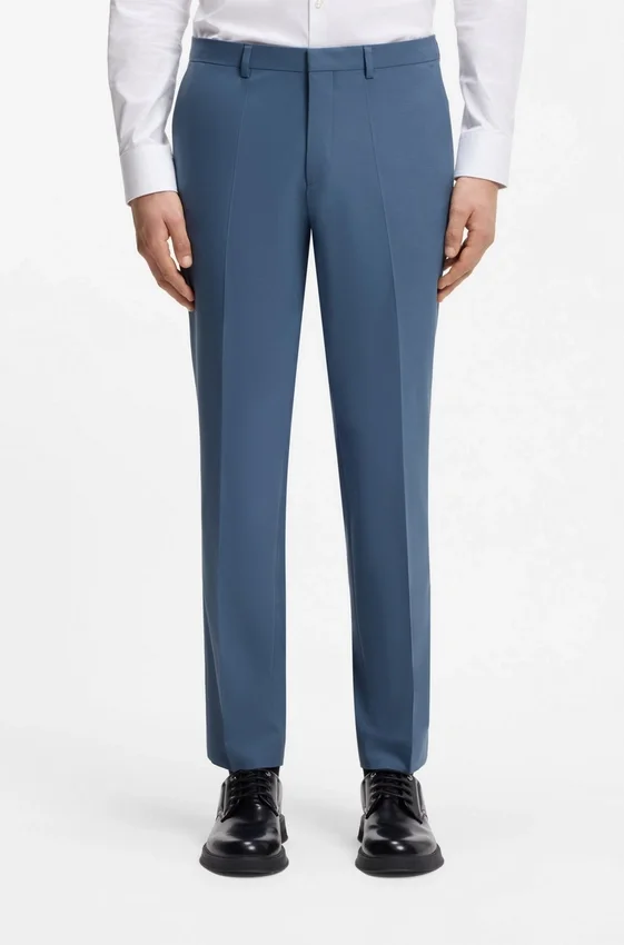 Two-piece extra-slim-fit suit in wool-blend poplin Two-piece extra-slim-fit suit in wool-blend poplin