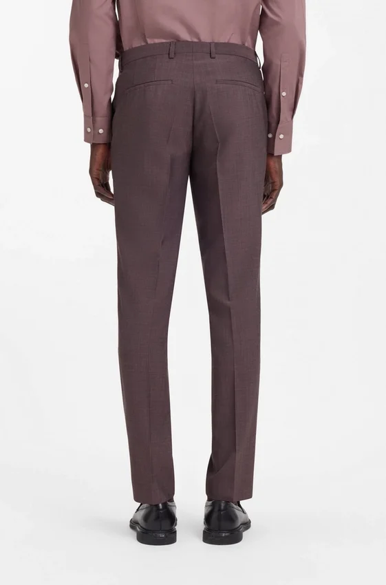 Two-piece extra-slim-fit suit in wool-blend poplin Two-piece extra-slim-fit suit in wool-blend poplin