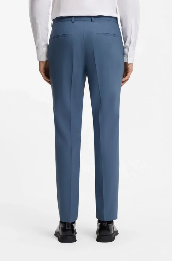 Two-piece extra-slim-fit suit in wool-blend poplin Two-piece extra-slim-fit suit in wool-blend poplin