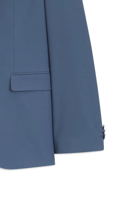 Two-piece extra-slim-fit suit in wool-blend poplin Two-piece extra-slim-fit suit in wool-blend poplin