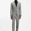 Two-piece modern-fit suit in sharkskin fabric Two-piece modern-fit suit in sharkskin fabric