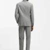 Two-piece modern-fit suit in sharkskin fabric Two-piece modern-fit suit in sharkskin fabric
