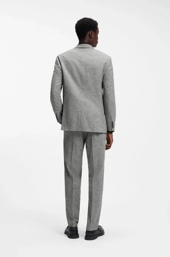 Two-piece modern-fit suit in sharkskin fabric Two-piece modern-fit suit in sharkskin fabric