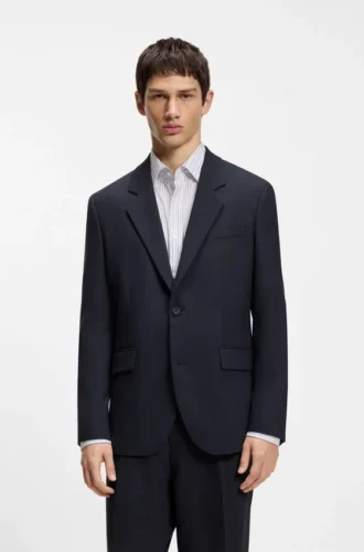 Two-piece modern-fit suit in stretch twill